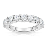 14K White Gold Diamond (2 Ct, G-H Color, SI2-I1 Clarity) Wedding Band