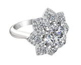 14K White Gold Diamond (2.40 Ct, G-H Color, SI2-I1 Clarity) Engagement Ring