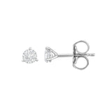 IGI Certified 14K White Gold Diamond (0.25 Ct, I-J Color, I1-I2 Clarity) Martini Stud Earrings