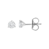 IGI Certified 14K White Gold Diamond (0.33 Ct, I-J Color, I1-I2 Clarity) Martini Stud Earrings