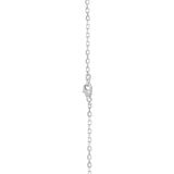 14k White Gold Double-Row Diamond (0.95 Ct, G-H Color, SI2-I1 Clarity) Heart Necklace, 18" Gold Chain